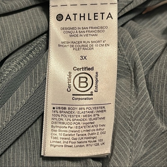 NWT ATHLETA Mesh Racer Run Textured Short, 3X - Picture 6 of 6